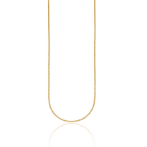 22k Solid Yellow Gold 2.1mm Cable Rolo Link Chain Belcher Necklace