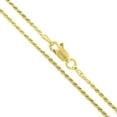 thumbnail image 1 of 22k Yellow Gold Plated Sterling Silver Diamond-Cut Rope Chain 1.4mm Solid 925 Italy Necklace 28" Female, 1 of 5