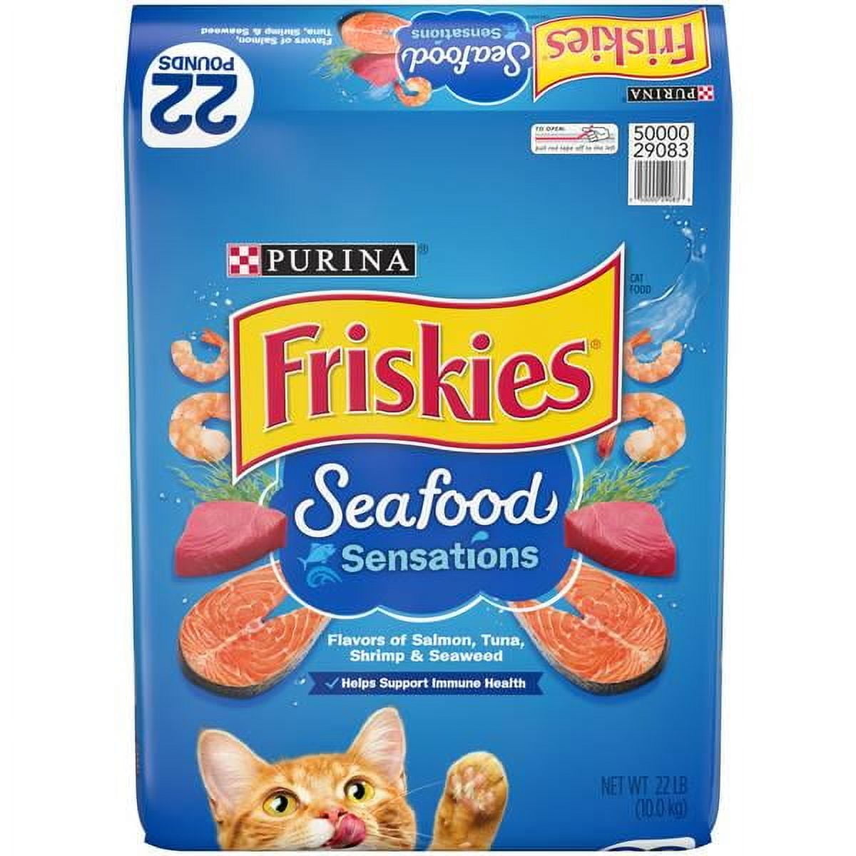 Purina Friskies 22lb Seafood Sensations Dry Cat Food Recipe Bag Walmart