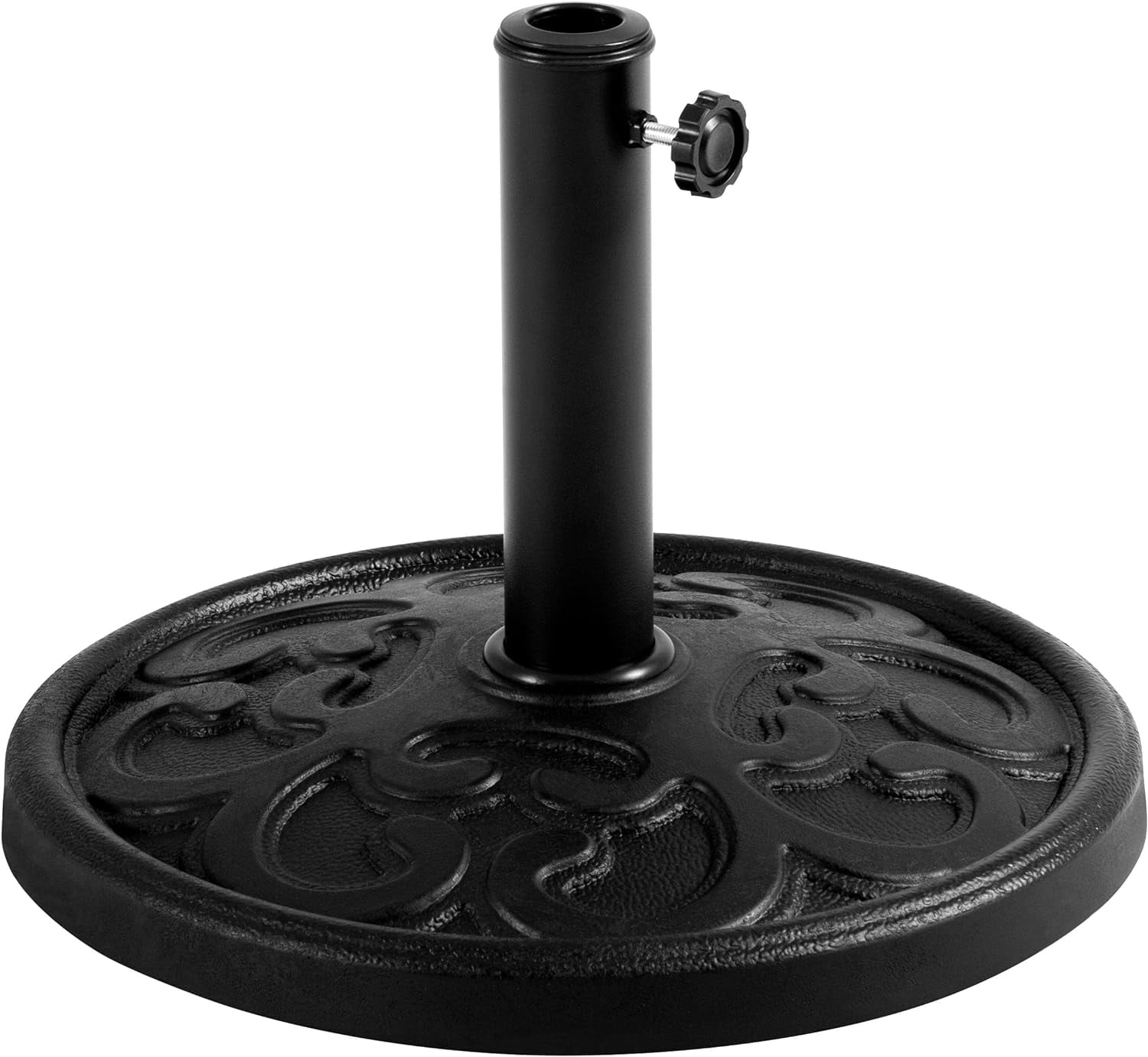 22lbs Umbrella Base 17.5'' Patio Market Umbrella Stand Iron Umbrella Holder for Garden, Beach Deck, Lawn - Black