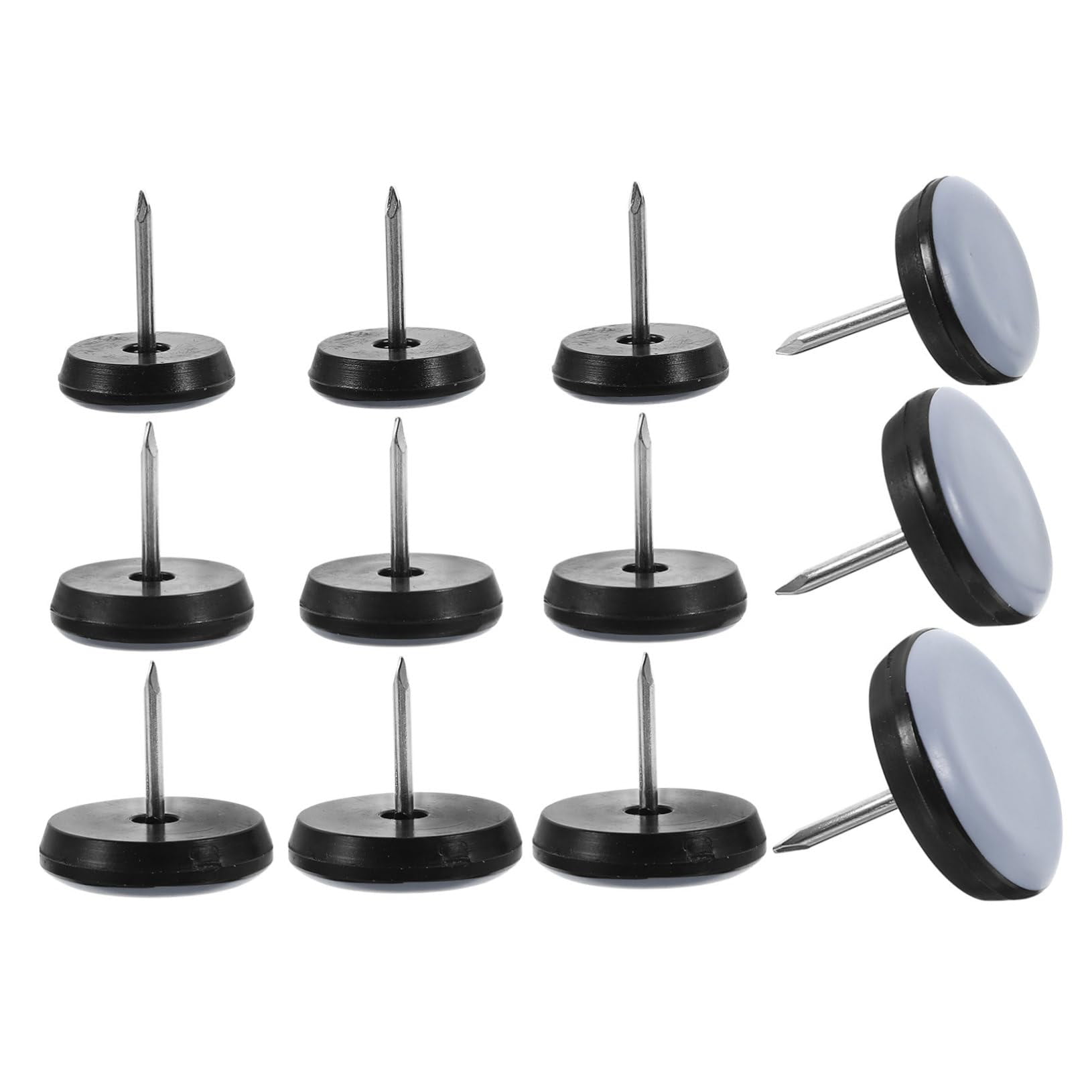 22mm ,12pcs Furniture Leg Floor Protectors with Nails Chair Glides for ...