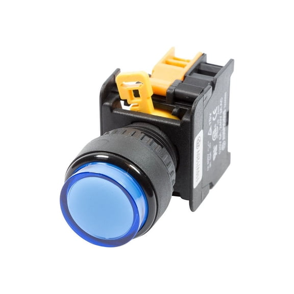 22mm 1NO Momentary Push Button Switch 12V LED Illuminated (Blue)