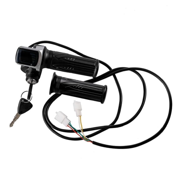22mm 7/8 Twist Throttle Hand Grips, with LED Power Indicator Display, Ignition Key Switch, for Scooter Go Kart ATV UTV Golf Cart Quad Buggy 4 Wheelers Drift Trike