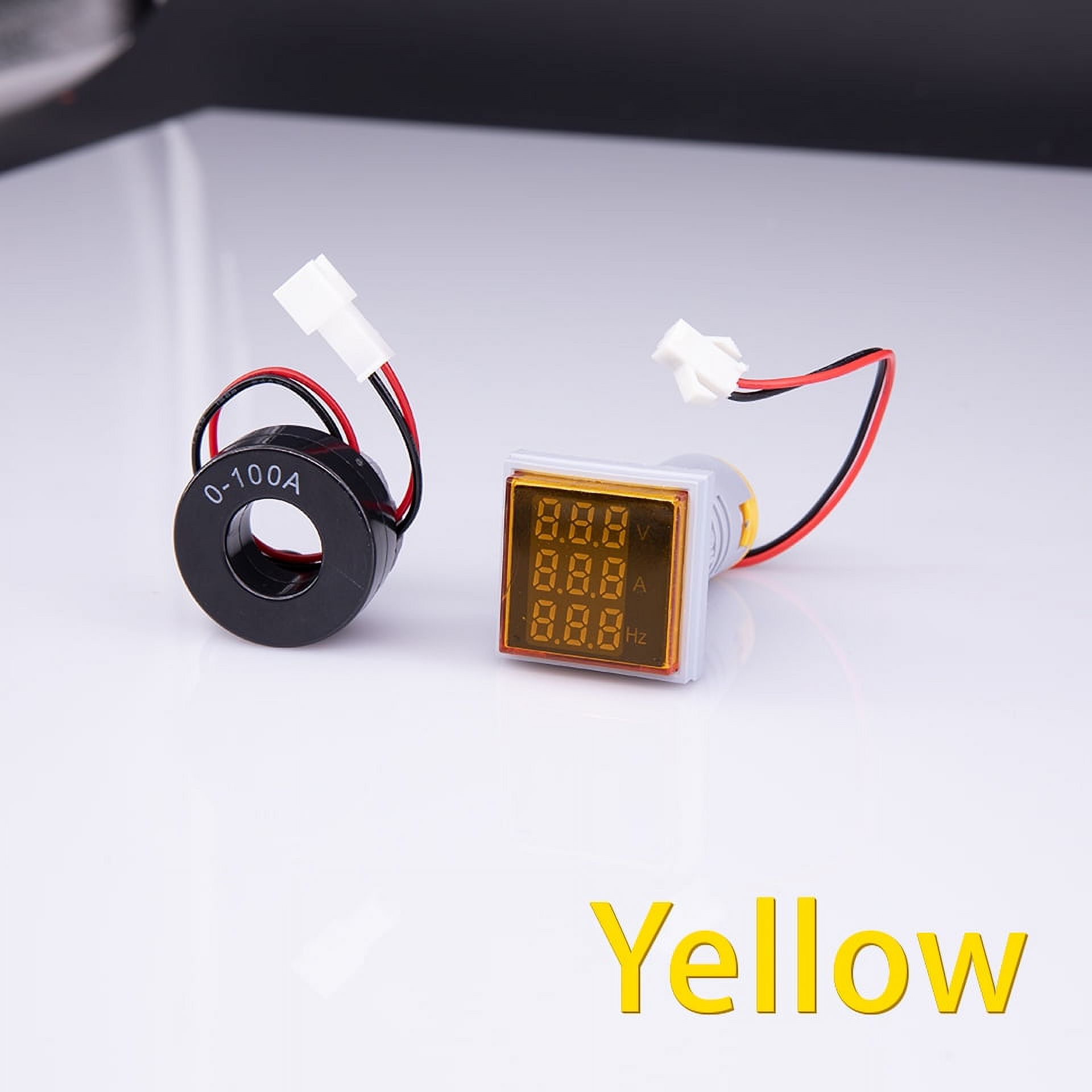 22mm AC 60500V 1100A Voltmeter Ammeter Hz Indicator Digital 2075Hz