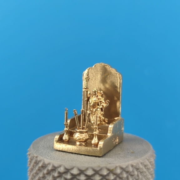 22mm Brass Guan Gong God of Wealth Statue Small Car Dashboard Ornament Household Decoration Symbol of Luck and Protection