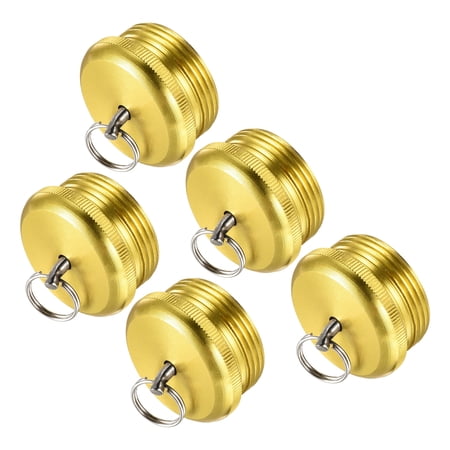 22mm Dia Copper Plated Fishing Rod End Cup Protector, 5 Pack