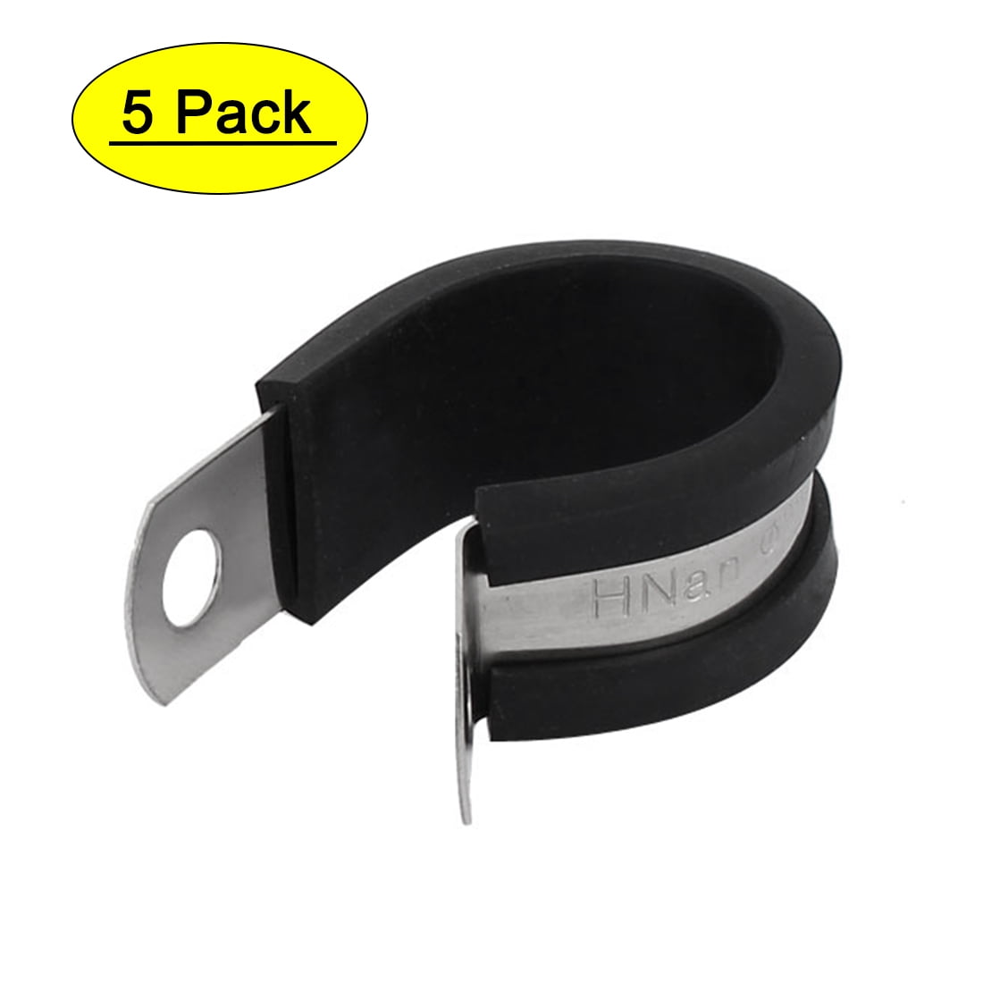22mm Dia EPDM Rubber Lined P Clips Cable Hose Pipe Clamps Holder 5pcs ...