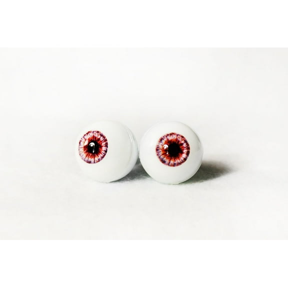 22mm Gray 2pcs Glastic Realistic Premium Doll Eyes Eyeball Made in Japan