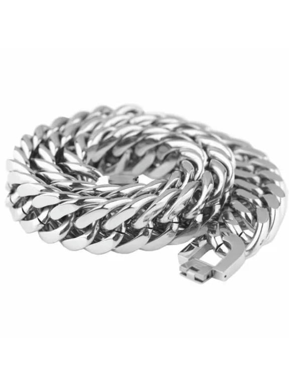 22mm Huge Heavy Gift Stainless Steel Silver Curb Cuban Chain Mens Necklace 8-40"
