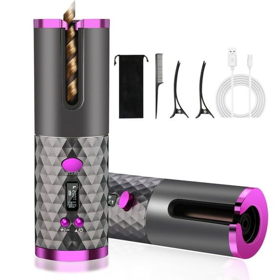 22mm Jumbo Hair Waver Iron, 3 Barrel Curling Iron Wand with LCD Temp Display,Ceramic Tourmaline Triple Barrels, Dual Voltage Hair Crimper