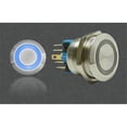 thumbnail image 1 of 22mm Latching Billet Button with Blue LED Ring, 1 of 1