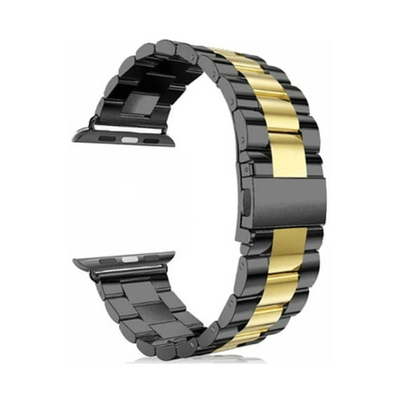 22mm Metal Watch Band for Samsung Galaxy Watch3, Gear 2, S3, Also Fits Garmin Vivoactive 4, Venu 2, 3, Forerunner - Black Gold