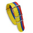 thumbnail image 1 of 22mm Military MoD Nylon Watch Strap - Yellow Blue Red, 1 of 1