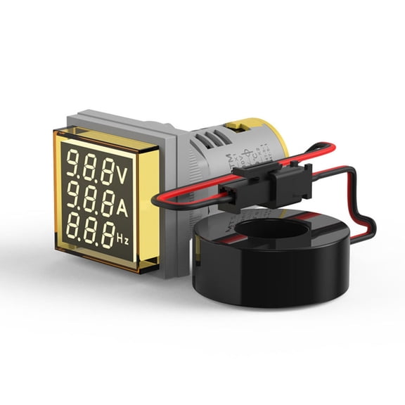 22mm Multifunctional Voltmeter Ammeter Frequency Meter with 3-Digit LED Display