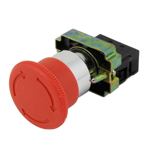 22mm NC Red Mushroom Stop Push Button Switch 600V 10A