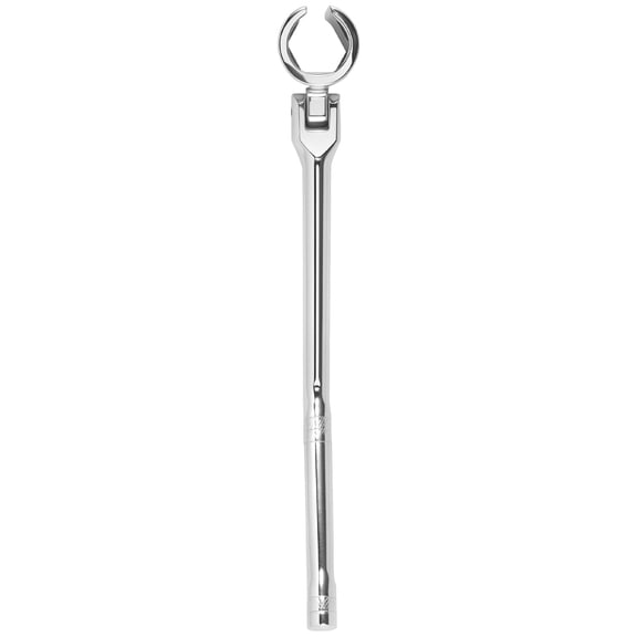 22mm O2 Oxygen Sensor Wrench Contour Handle Flexible Head Chrome Vanadium Steel Socket Tool (silver )