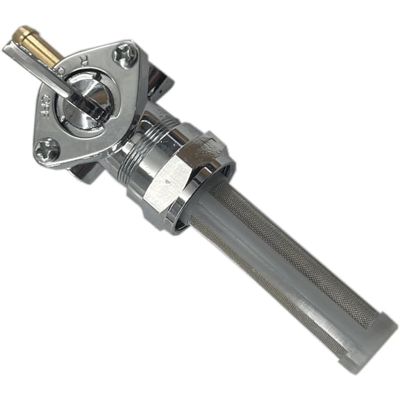 22mm Petcock Fuel Valve Gas Tank Shut-Off Switch with 1/4" Outlet, Aftermarket Replacement for Most V-Twin, Cruiser, Touring, Bobber, Chopper & Custom Motorcycles (Left Outlet)