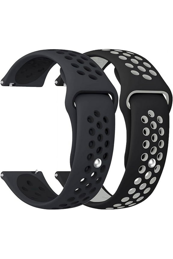 22mm Sport Bands for Samsung Galaxy Watch 3 Band 45mm/Galaxy Watch 46mm/Gear S3 Frontier/Classic Women/Men,Quick Release Breathable Silicone Wristband Correa Strap for Garmin vivoactive 4/Venu 2