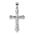 thumbnail image 1 of 22mm Sterling Silver Rhodium-plated Polished Inri Crucifix Pendant - 3.4 Grams, 1 of 1