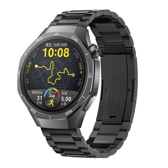 22mm Triple Metal Watch Strap Band Replacement Durable Stainless Steel Smart Wristband Accessory for Men Women Universal Fit