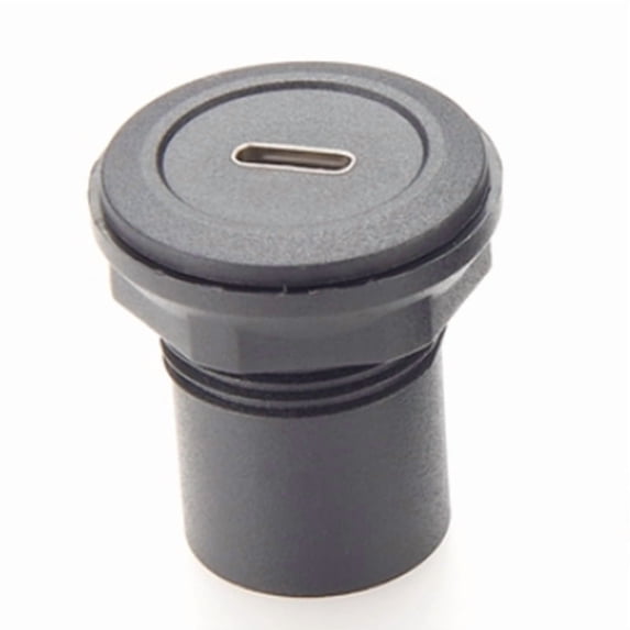 22mm USB Connector USB C Jack to USB C Jack Round Panel Mount Adapter USB 3.1 Panel Threaded Mount Coupler Converter
