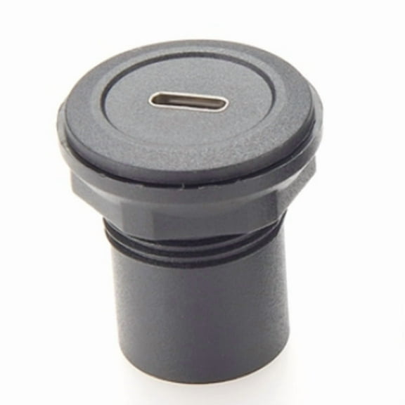 22mm USB Connector USB C Jack to USB C Jack Round Panel Mount Adapter USB 3.1 Panel Threaded Mount Coupler Converter