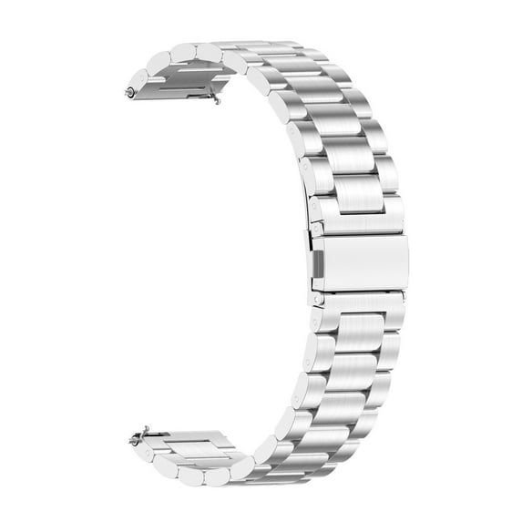 22mm Universal Three Bead Stainless Steel Bracelet Solid Metal Replacement Watch Strap Band for Smart Wristbands and Timepieces