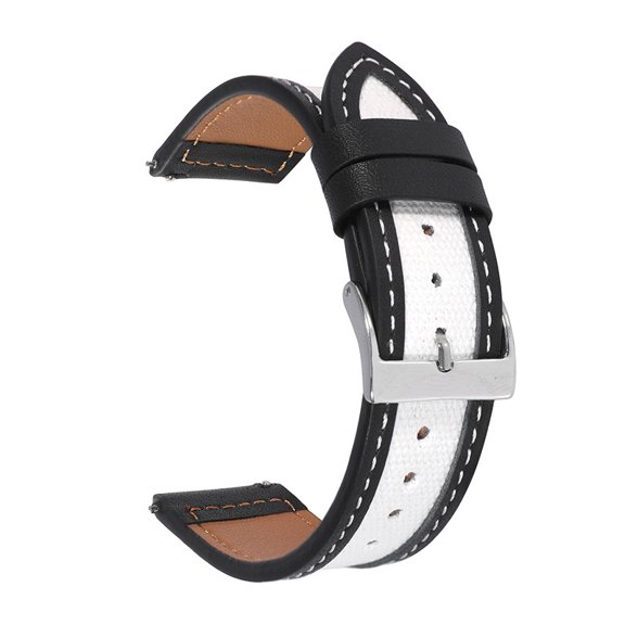 22mm Watch Strap Watchbands Leather + Canvas Strap Fit For Huawei Fit For Samsung Smart Watch Strap Accessories
