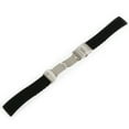 thumbnail image 1 of Black Silicone and Stainless Steel Watch Band with Folding Buckle 22mm Width 7 5-Inch Long, 1 of 4