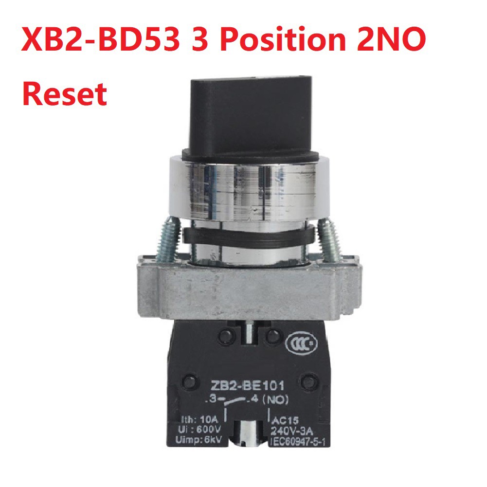 22mm XB2BD33 BD53 BD35 3 Position Self Locking Selector Rotary Knob