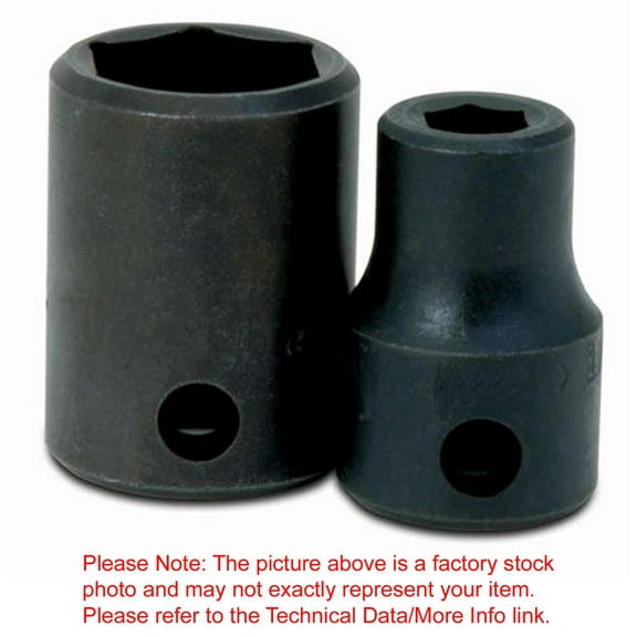 22mm x 1/2" Drive 12 Point Shallow Supertorque Socket, Black Industrial Finish. Suitable For Impact Use. Williams # JHW37622