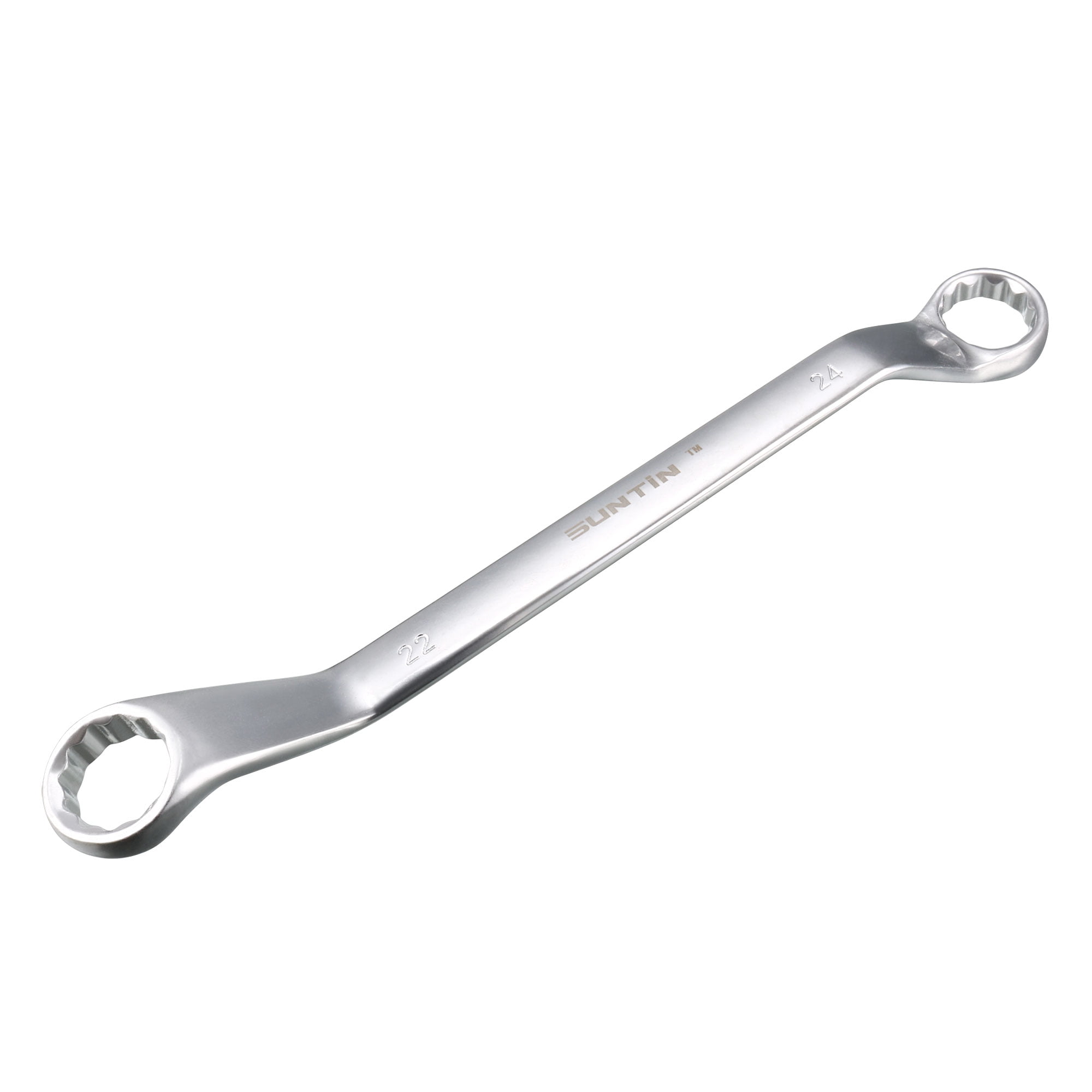 Auniwaig 14mm X 17mm Metric 12-Point Offset Double Box End Wrench – Chrome Plated Cr-V Steel With Rolling Pouch, 1 Pcs