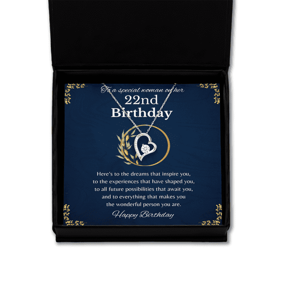 22nd Birthday Gift for Woman, 22nd Birthday Gift For Her, Solitaire Crystal Necklace, 22nd Birthday Gift Necklace For Her,22nd Birthday Jewelry