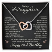 22nd Birthday Gifts from Mom Dad for Daughter 22nd Birthday Necklace Heart Pendant Jewelry 22 Years Old Birthday