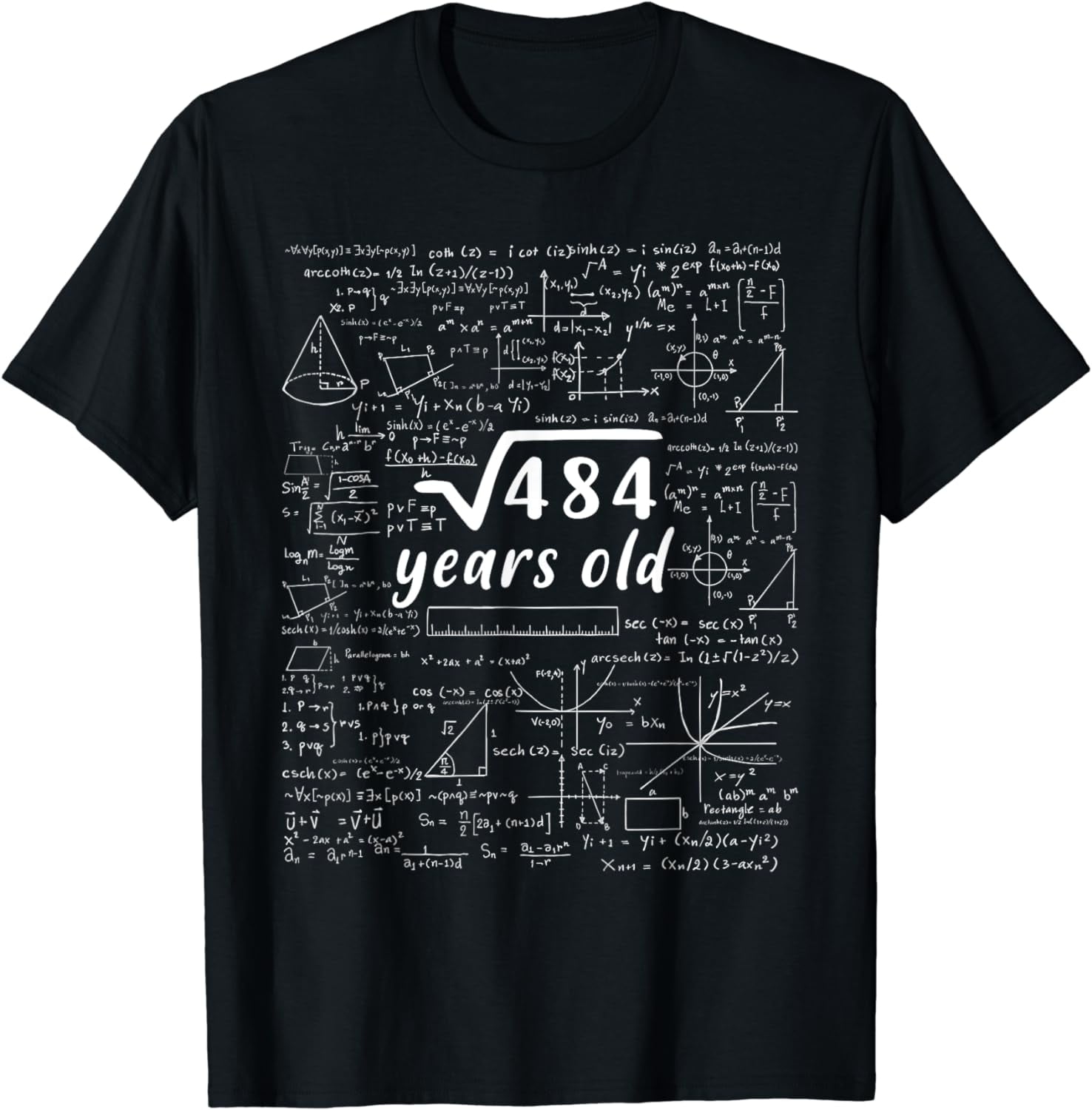 22nd Birthday Math Square Root Of 484 Retro 22 Years Old T Shirt factor-tree-of-25