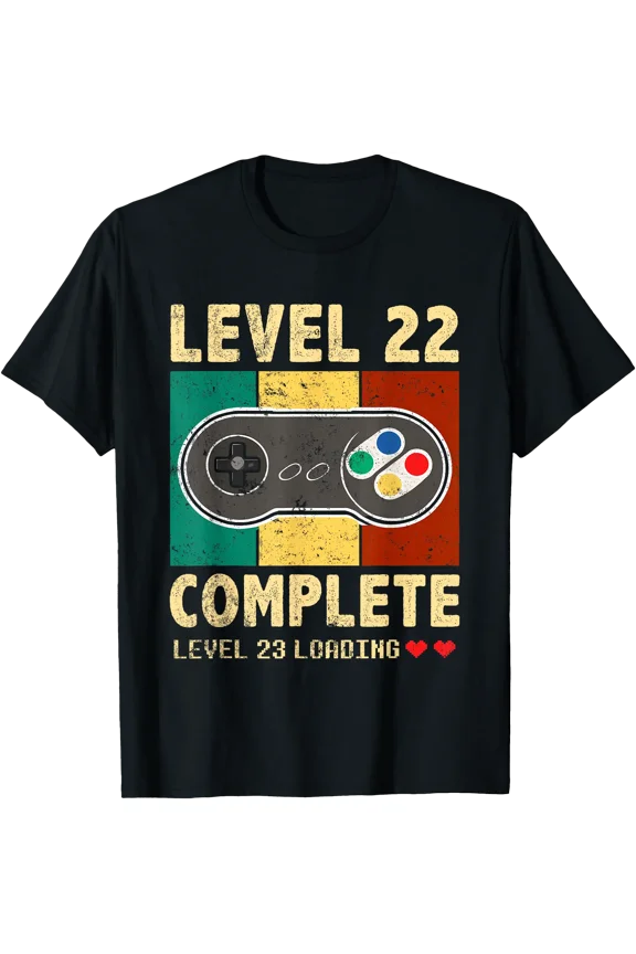 22nd Wedding Anniversary 22 Years Retro Level 22 Complete T-Shirt, Unisex T-Shirt