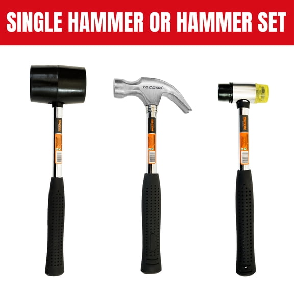 22oz Straight Claw Hammer with 700-Piece Nail Set, One-Piece Forged, Nylon Shock-Absorbing Handle, Ideal for Woodworking, Construction, Household Repairs and DIY