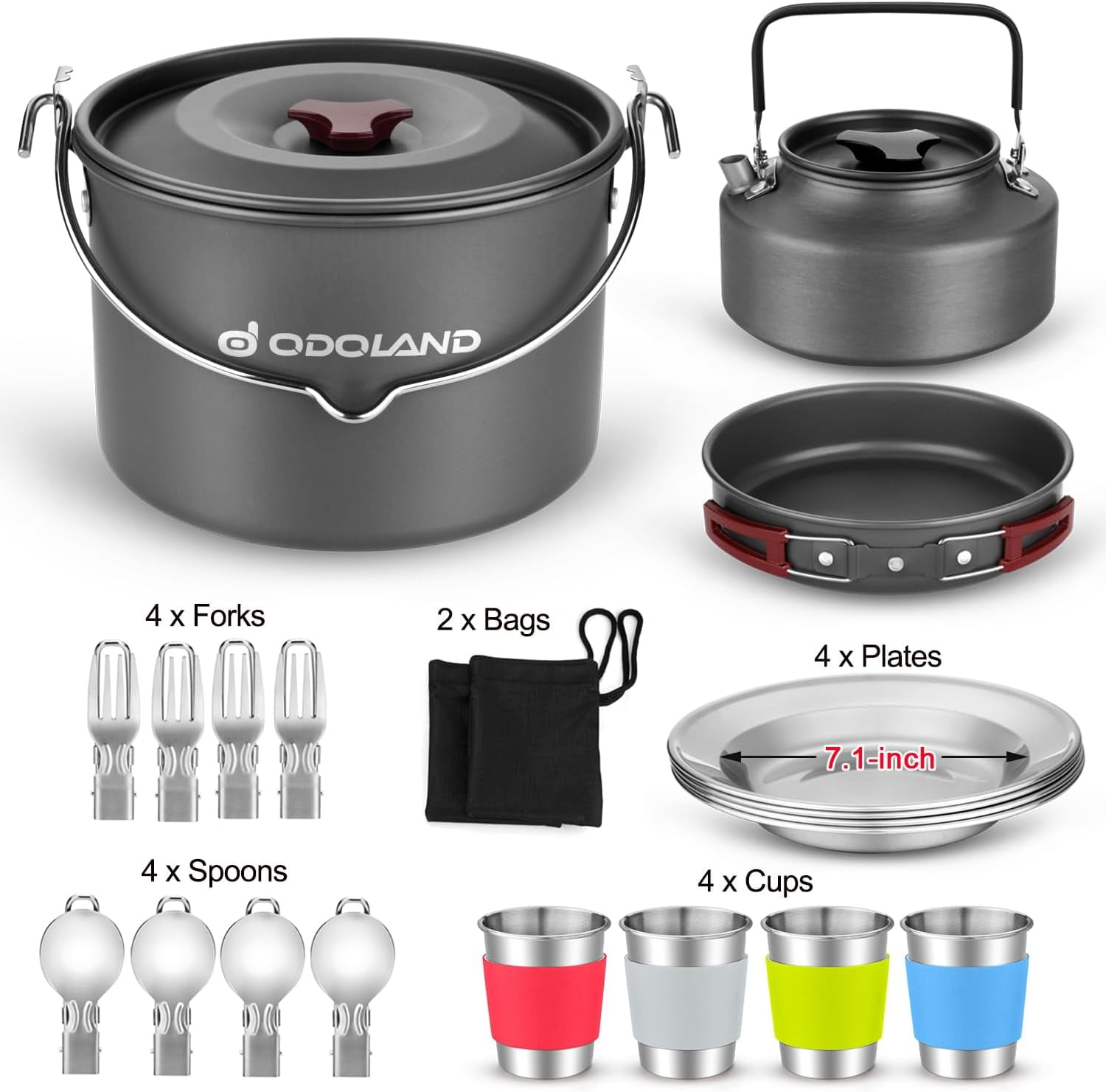 Kit Mess Camping Randonnée, Gamelle Réchaud Popote, Neuf Sans Emballage