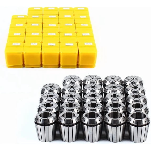 22pcs ER40 Industrial Grade Accurate Precision Spring Collet Set ER40 Collet Set ER40 Collets Chuck Fits Milling Machine Engraving Machine