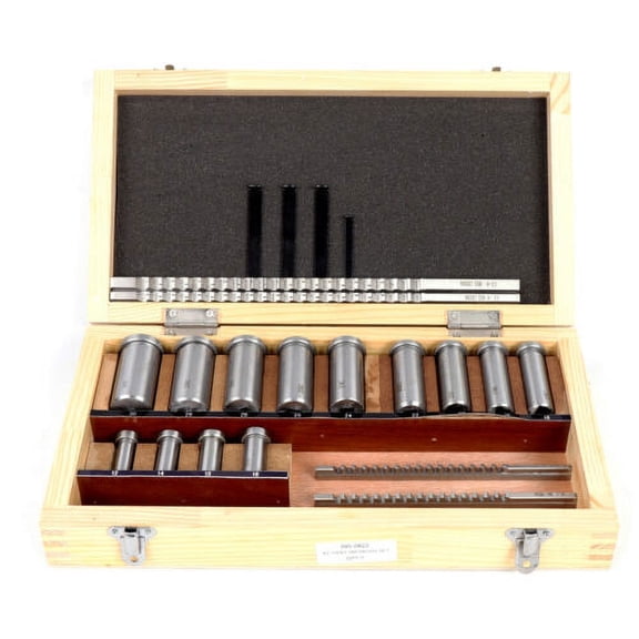 22pcs Keyway Broach Bushing Shim Set Metric System 12-30 HSS Keyway Tool w/ Box
