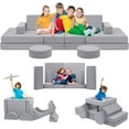 22pcs Modular Kids Play Couch Sofa,Convertible Couch Building Fort for