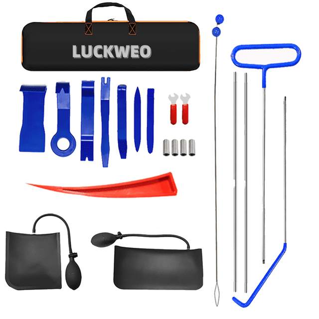 LUCKWEO 22pcs/Set Car Tool Kit, Car Emergency Kit Car Door Opener Car