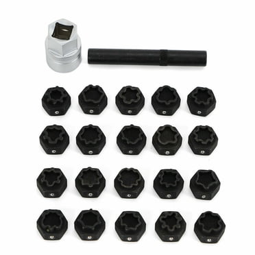 24x Black M12x1.25 Spike Lug Nuts – Fit Nissan Pathfinder, Frontier, Titan W/ Aftermarket Rims