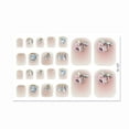 22tips/Sheet Toe Nail Stickers Glittering Toenails Manicure Art Decals