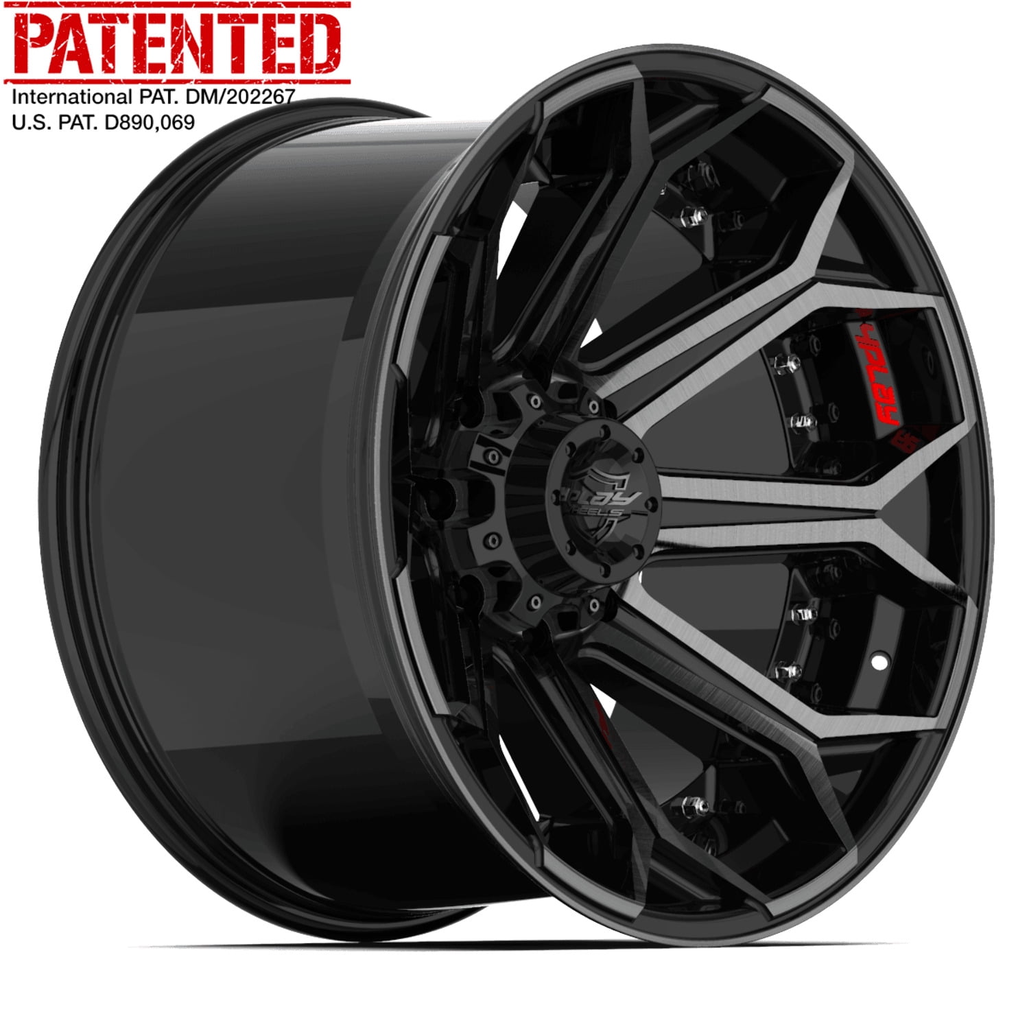22x10 4PLAY Wheel for Ford 4P80R Brushed Black Rim Fits select: 1999 ...