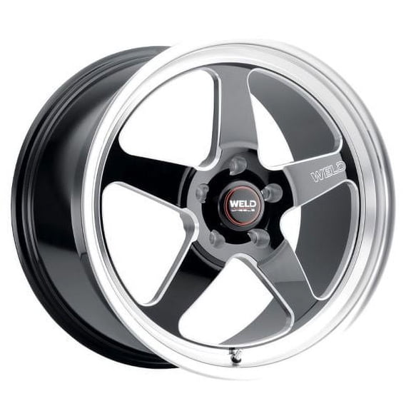 22x10.5 WELD Performance S104 Ventura Gloss Black and Milled Wheel 5x4.75 (13mm)