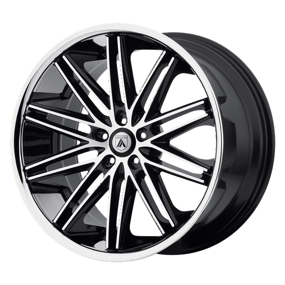 22x10 Asanti Black ABL-10 POLLUX Machined Face SS Lip Wheel 5x120 (20mm)