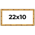 thumbnail image 1 of 22x10 Frame Gold Bamboo Picture Frame - Complete Modern Photo Frame Includes UV Acrylic Shatter, 1 of 8