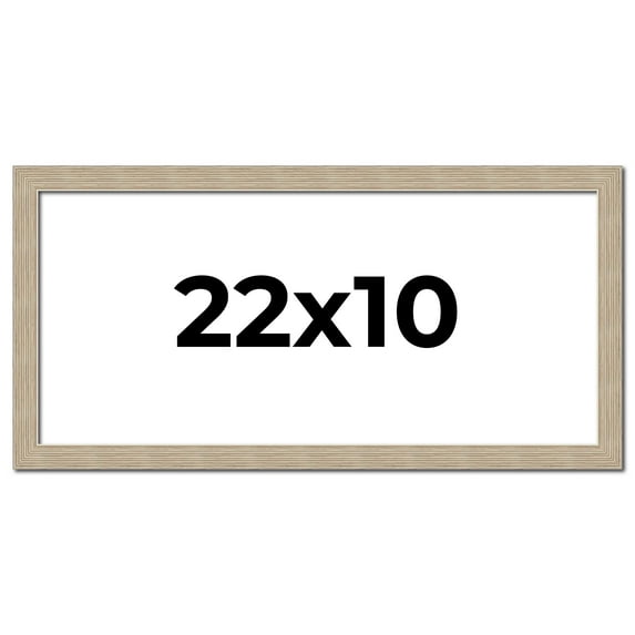 22x10 Frame Grey Solid Wood Picture Frame Width 1 Inches | Interior Frame Depth 0.5 Inches |