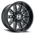 thumbnail image 1 of 22x10 Hostile H126 Maniac Blade Cut (Gloss Black & Milled) Wheel 8x170 (-25mm), 1 of 2